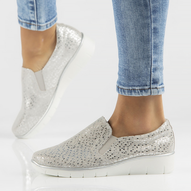 Leather shoes Filippo DP1325/22 silver