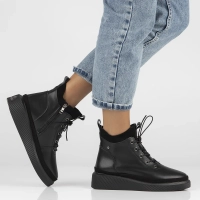Leather ankle boots DBT4799/24 BK black