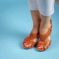 Sandały Damskie Vinceza R14-D-S-256-OR Orange Brown