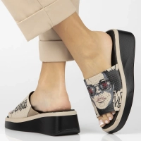 Skórzane klapki Filippo DK6820/25 BE beżowe