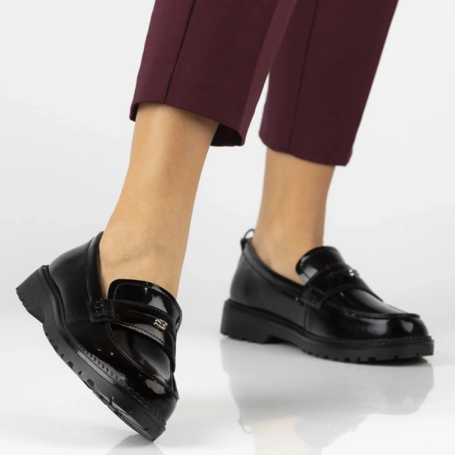 Leather shoes Filippo DP7409/25 BK L black