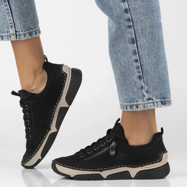 Półbuty Rieker 45973-00 czarne