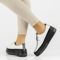 Skórzane półbuty Filippo DP3624/22 WH białe