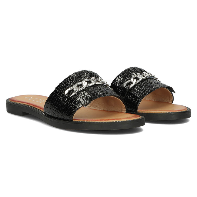 Klapki Filippo DK3671/22 BK czarne