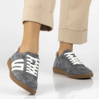 Leather sneakers Filippo DP7492/25 GR grey