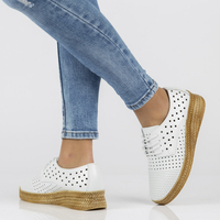 Leather shoes Filippo DP2162/21 WH white