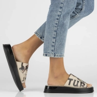 Skórzane klapki Filippo DK6158/24 BE beżowe