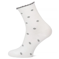 Women's Socks white flowers LM18-379