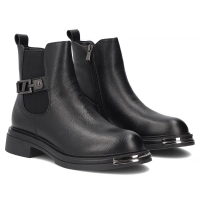 Leather ankle boots Filippo DBT8016/26 BK black