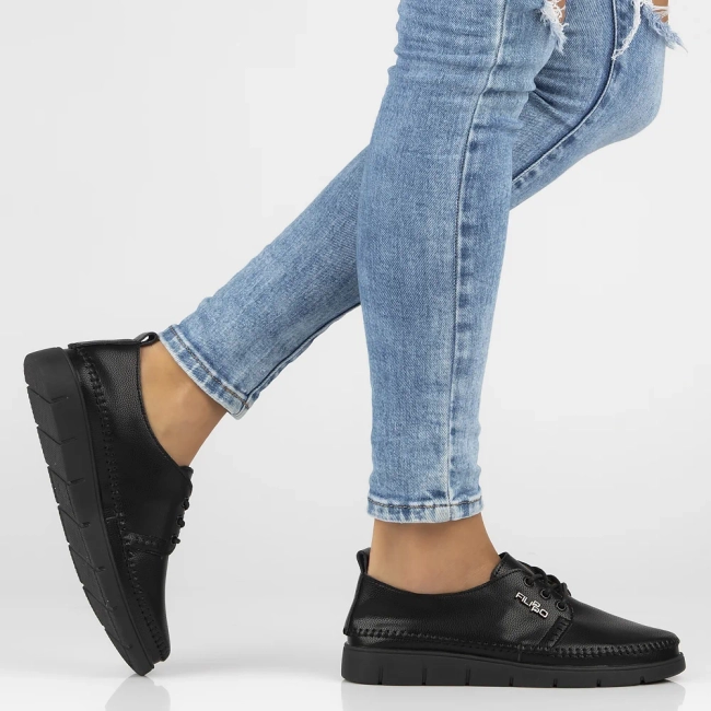 Leather shoes Filippo DP6747/25 BK black