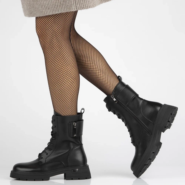 Leather boots Filippo DBT6541/24 BK black