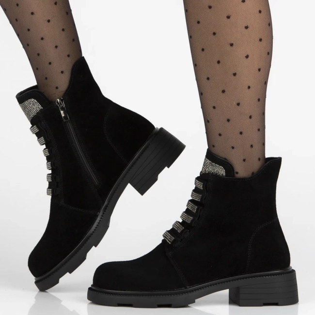 Leather ankle boots Filippo DBT7297/25 BK black