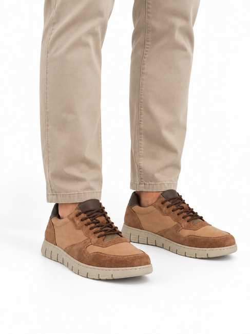 Skórzane sneakersy Filippo MP8296/26 CA brązowe