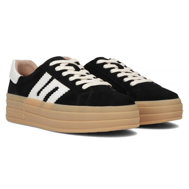 Leather sneakers Filippo DP6744/25 BK black