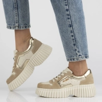 Skórzane sneakersy Filippo DP6780/25 BE GO beżowe