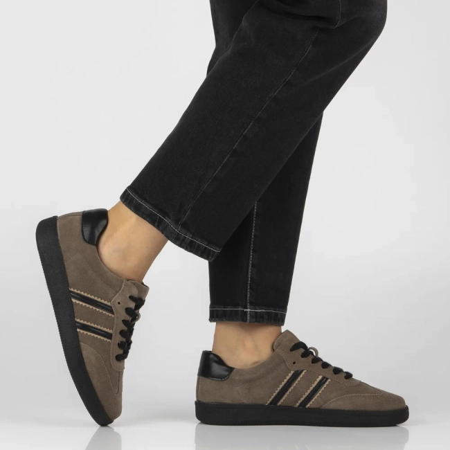 Skórzane sneakersy Filippo DP7984/26 BR brązowe