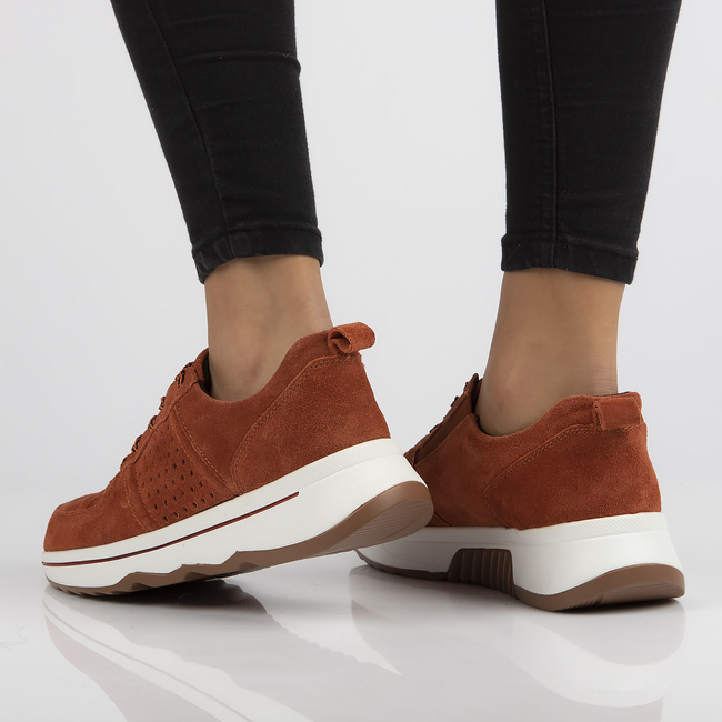 Skórzane sneakersy Filippo DP3171/21 BR brązowe