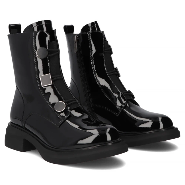 Leather ankle boots Filippo DBT7223/25 BK black