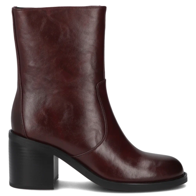 Leather ankle boots Filippo DBT7355/25 BG burgundy