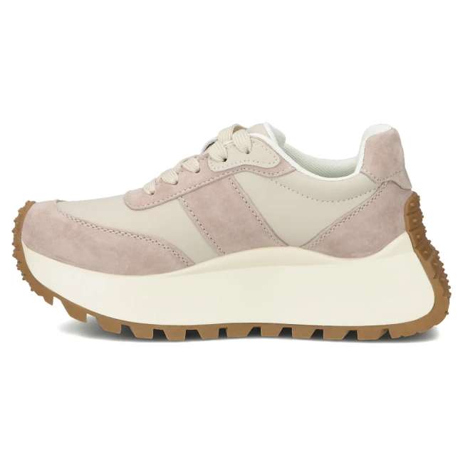 Skórzane sneakersy Filippo DP6785/25 BE beżowe