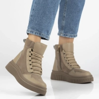 Leather ankle boots Filippo DBT7270/25 BE beige