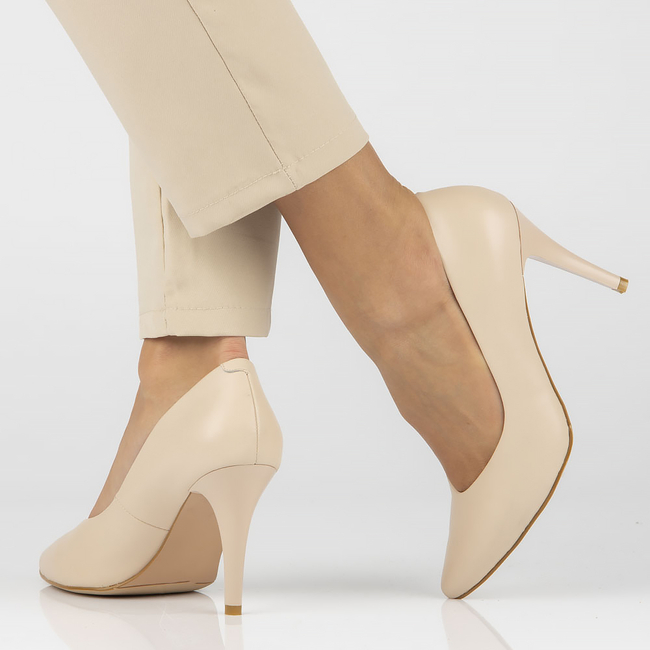 Leather pumps Filippo DP4428/23 BE beige