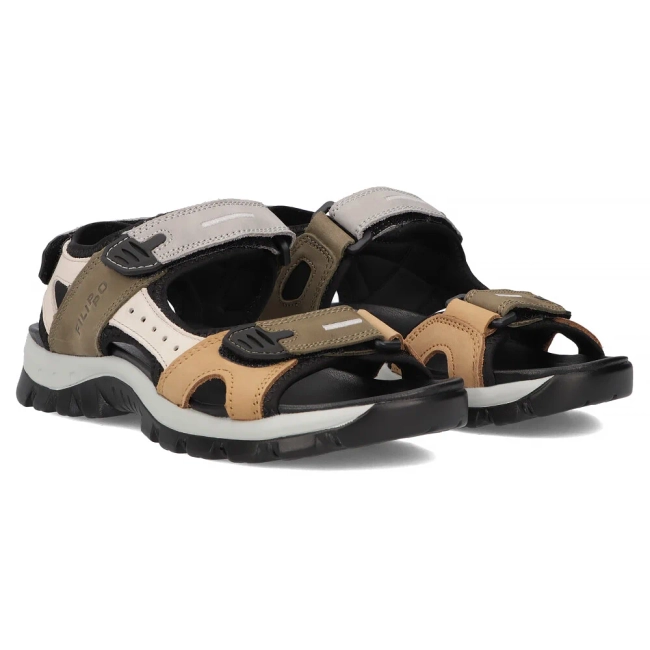 Leather sandals Filippo DS7033/25 BE beige