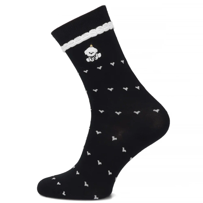 Women's Socks L2 black hearts