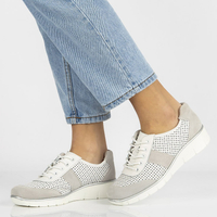 Skórzane półbuty Filippo DP028/21 WH białe sznurowane