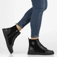 Leather ankle boots DBT6359/24 BK black