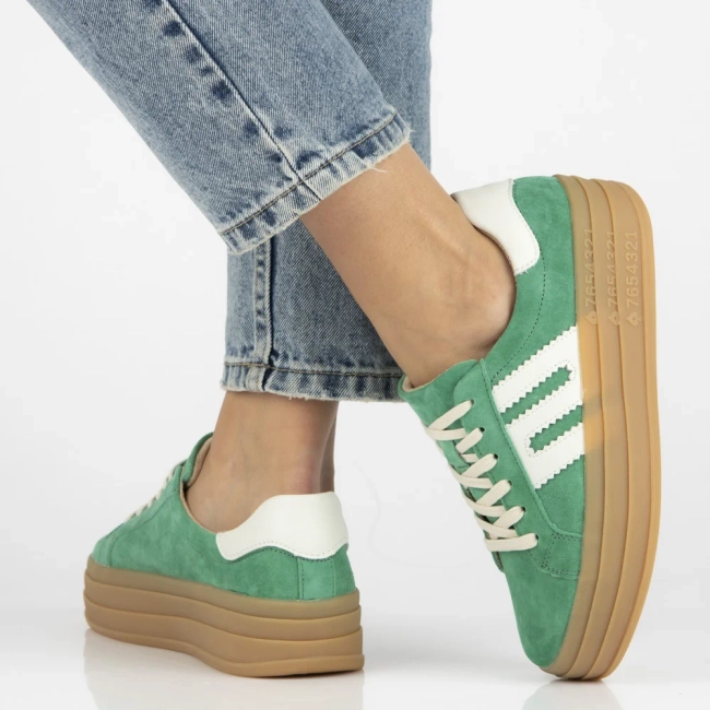 Leather sneakers Filippo DP6744/25 GE green