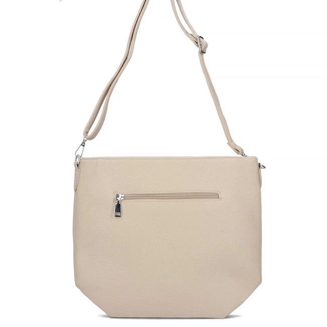 Beige shoulderbag nero form