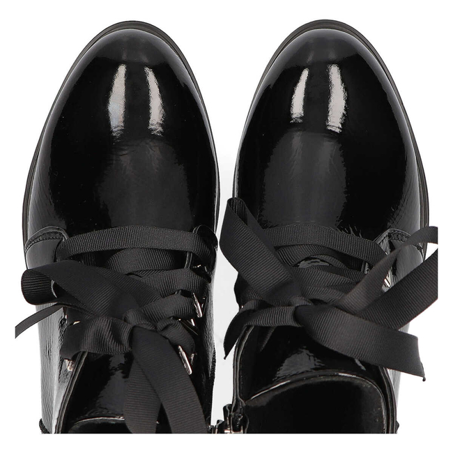 Leather boots Filippo 015/TR black lacquered