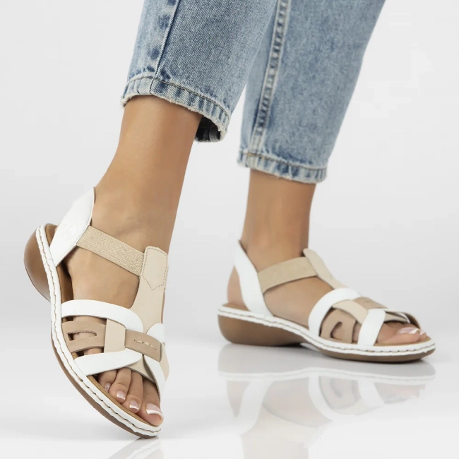 Sandals Rieker 65918-81 white