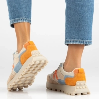 Skórzane sneakersy Filippo DP7559/26 BE OR beżowe