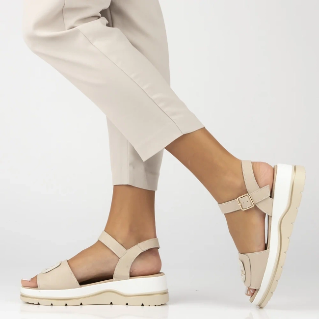 Leather sandals Filippo DS7051/25 BE beige
