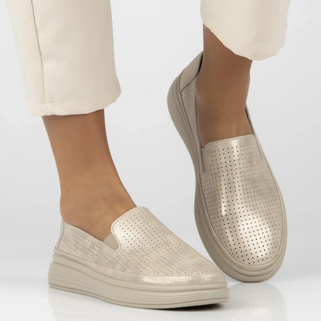 Leather shoes Filippo DP6752/25 GO gold