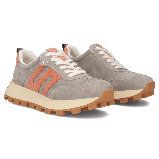 Leather sneakers Filippo DP6743/26 KH OR khaki