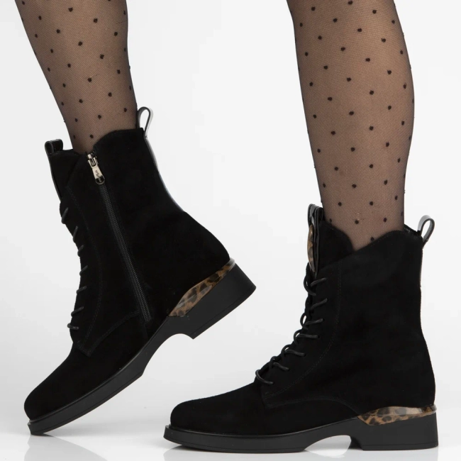 Leather ankle boots Filippo DBT7221/25 BK black