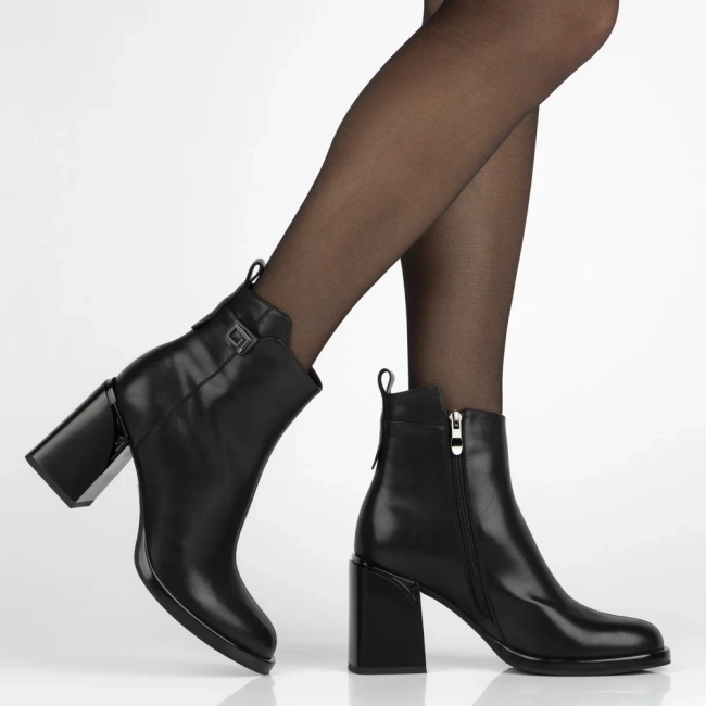 Leather ankle boots Filippo DBT7368/25 BK black