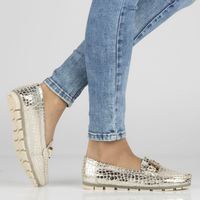 Leather loafers Filippo DP3630/23 GO gold