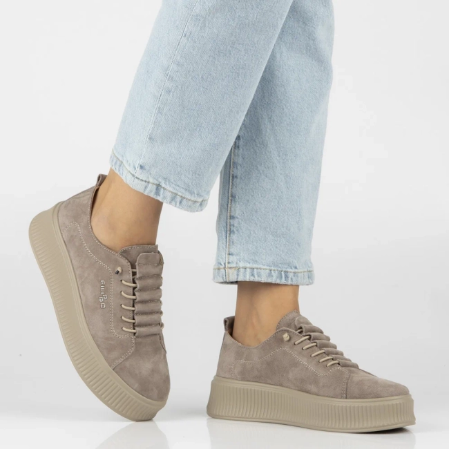 Skórzane sneakersy Filippo DP8343/26 BE beżowe