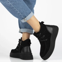 Leather ankle boots Filippo DBT7299/25 BK black