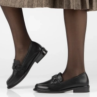 Skórzane lordsy Filippo DP6008/23 BK czarne