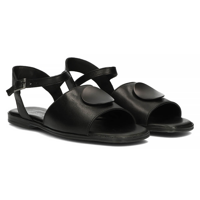 Leather sandals Filippo DS3900/22 BK black