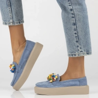 Leather loafers Filippo DP6765/25 BL blue