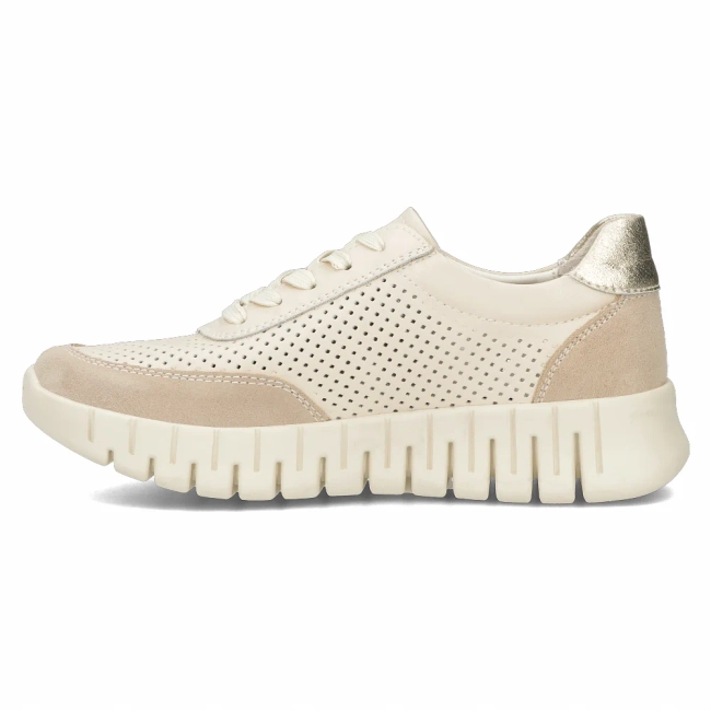 Skórzane sneakersy Filippo DP6034/24 BE beżowe