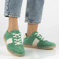 Skórzane sneakersy Filippo DP6770/25 GE zielone