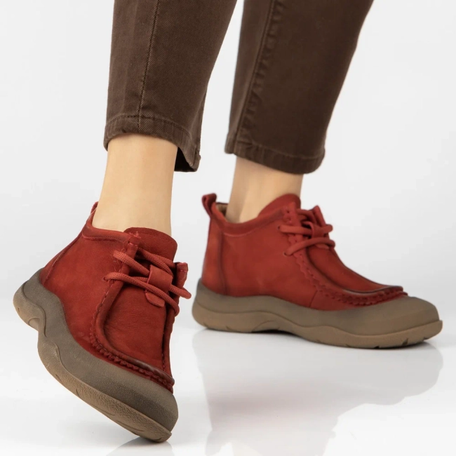Leather ankle boots Filippo DBT8212/26 RD red