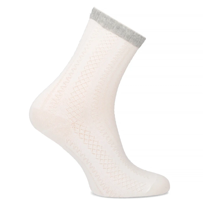 Women's Socks LM18-382 cream braid